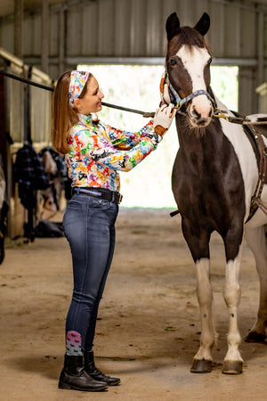 Anni Lyn Sportswear Kid's Spirited Denim Full Seat Breech