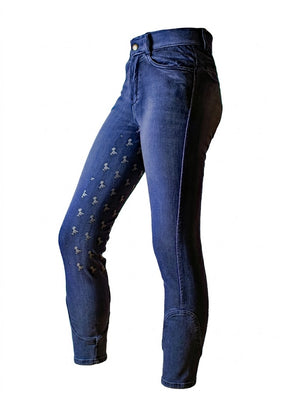 Anni Lyn Sportswear Women's Stretch Denim Full Seat Breech