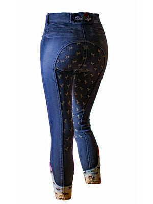 Anni Lyn Sportswear Women's Stretch Denim Full Seat Breech