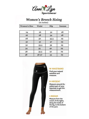 Anni Lyn Sportswear Women's Stretch Denim Full Seat Breech