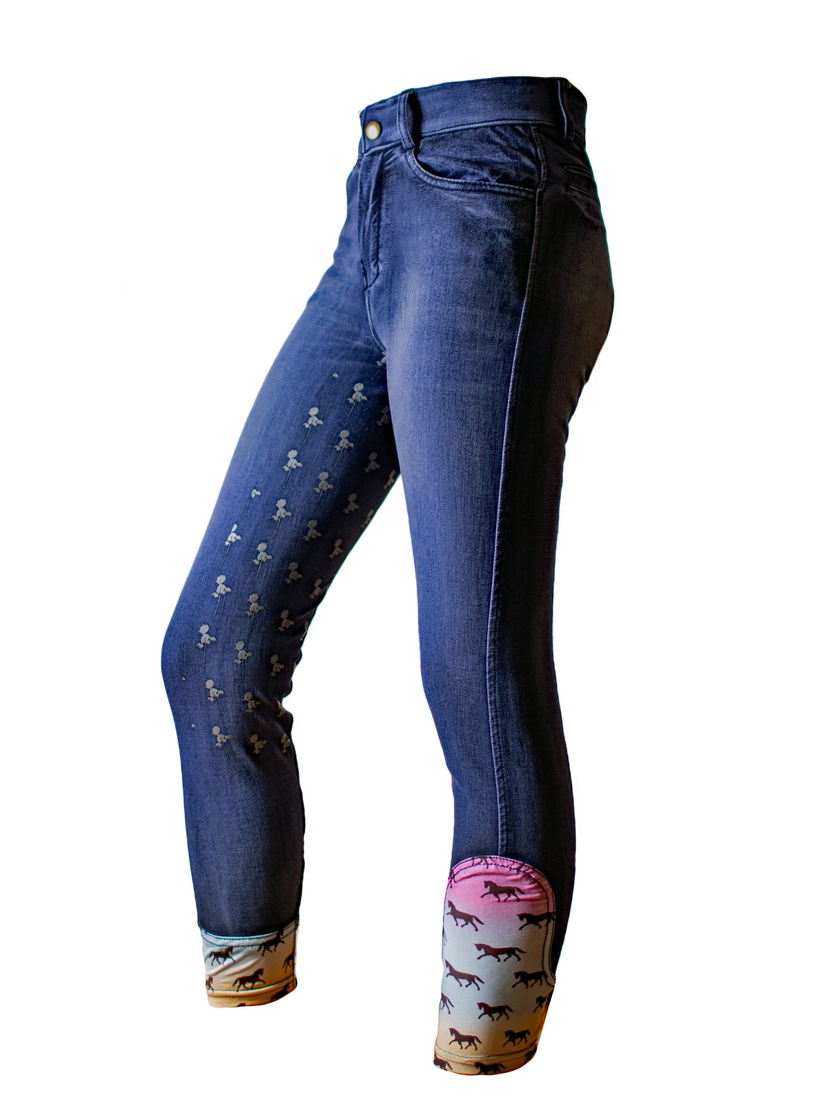 Anni Lyn Sportswear Women's Stretch Denim Full Seat Breech