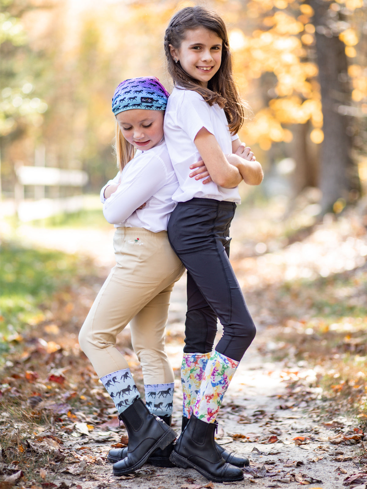 Anni Lyn Sportswear Kid's Camp Knee Patch Tights