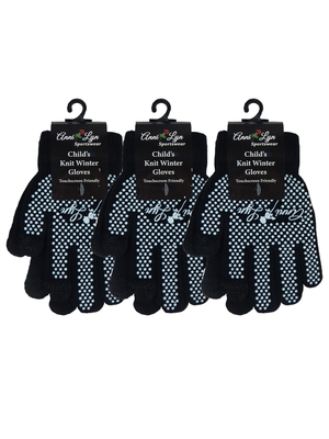 Anni Lyn Sportswear Winter Knit Gloves with Silicone Grip - Closeout!