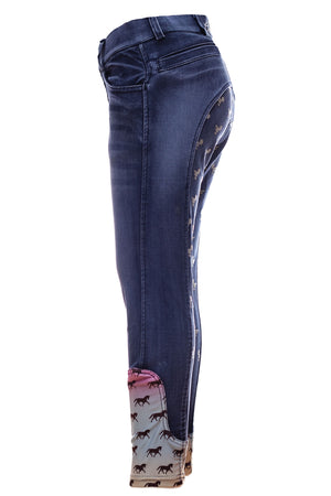 Anni Lyn Sportswear Kid's Spirited Denim Full Seat Breech