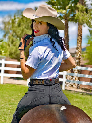 Anni Lyn Sportswear Women's Stretch Denim Full Seat Breech